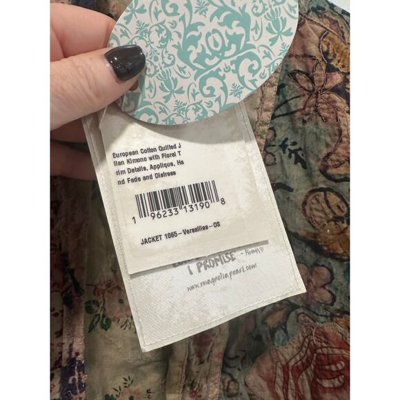 NWT Magnolia Pearl Versailles Cotton Quilted Julian Floral Kimono O/S - Picture 11 of 11